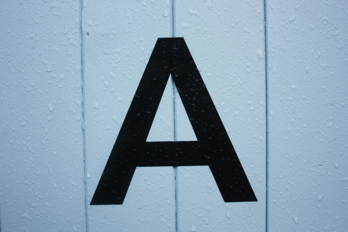black letter A