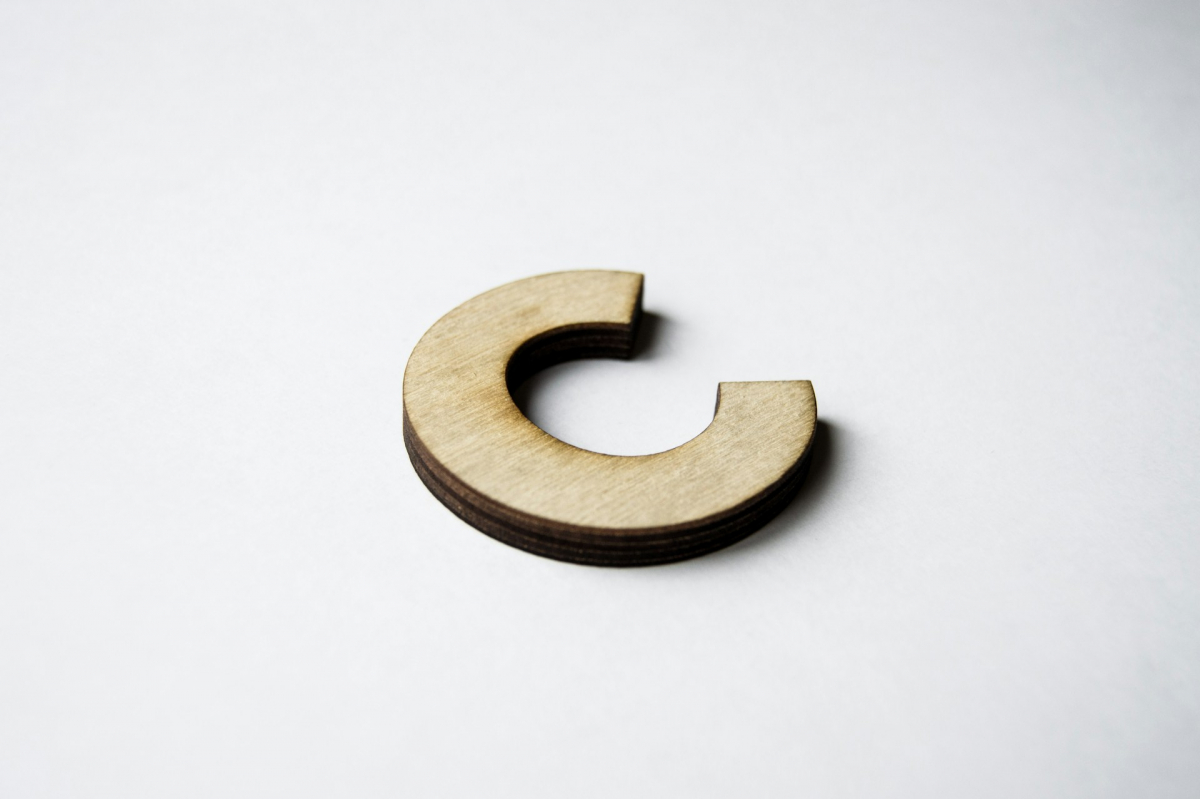 wooden letter C